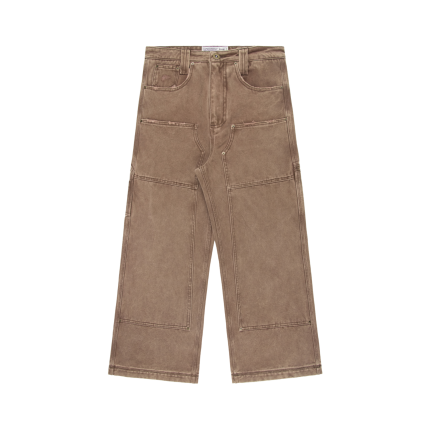 Experiments Five Double Knee Sweatpants Washed Brown