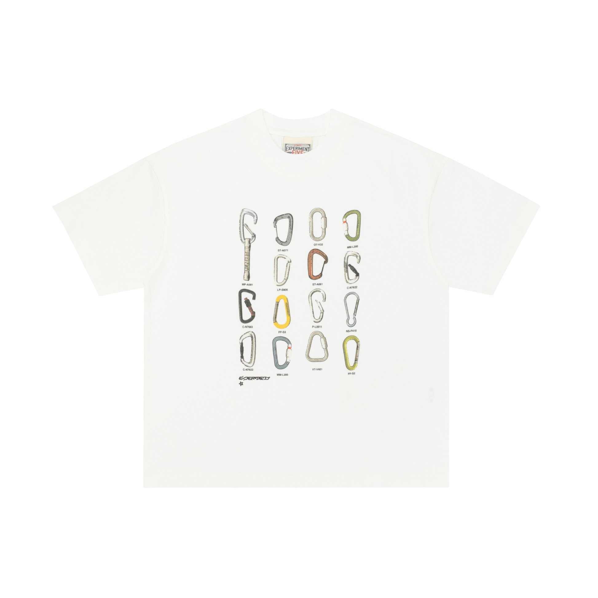 Experiment Five Carabiner Tee White Experiment Five Carabiner Tee White