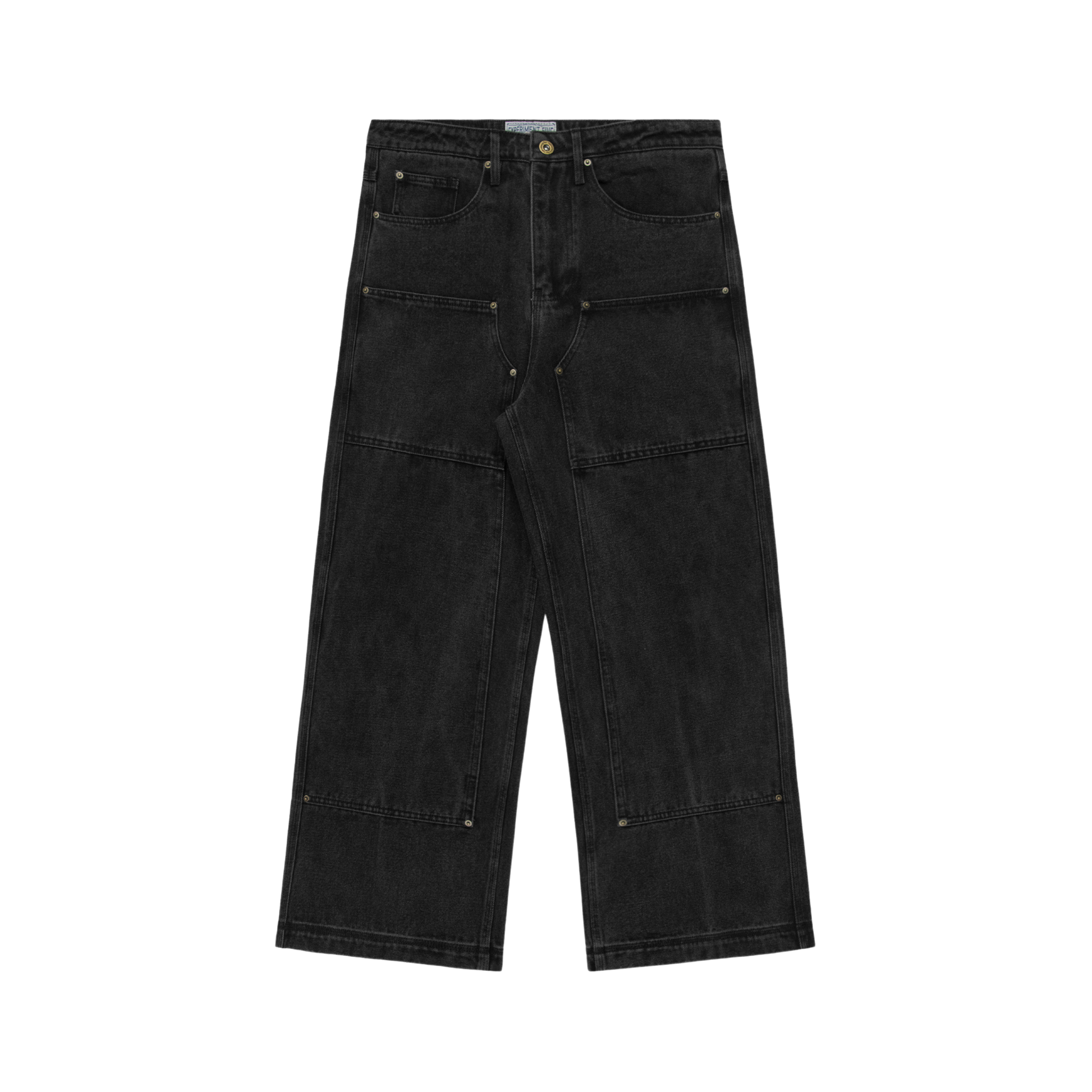 Experiment Five Double knee Denim Jeans Black Experiment Five Double knee Denim Jeans Black