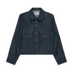 Experiment Five Pinstripe Denim Jacket