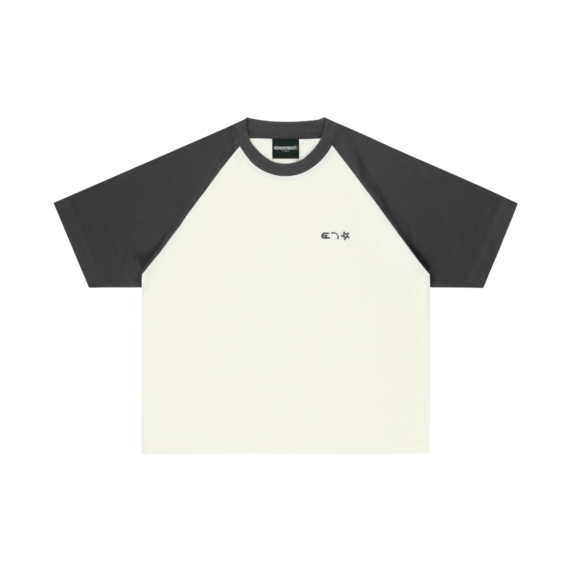 Experiment Five Raglan Tee Charcoal Experiment Five Raglan Tee Charcoal