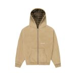 Experiment Five Reversible Plaid Zip Hoodie Sand