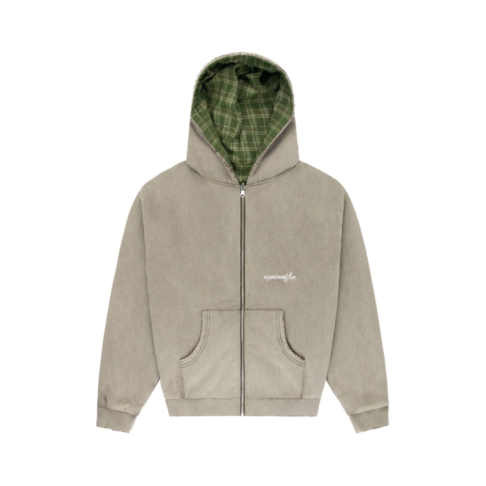 Experiment Five Reversible Plaid Zip Hoodie Experiment Five Reversible Plaid Zip Hoodie