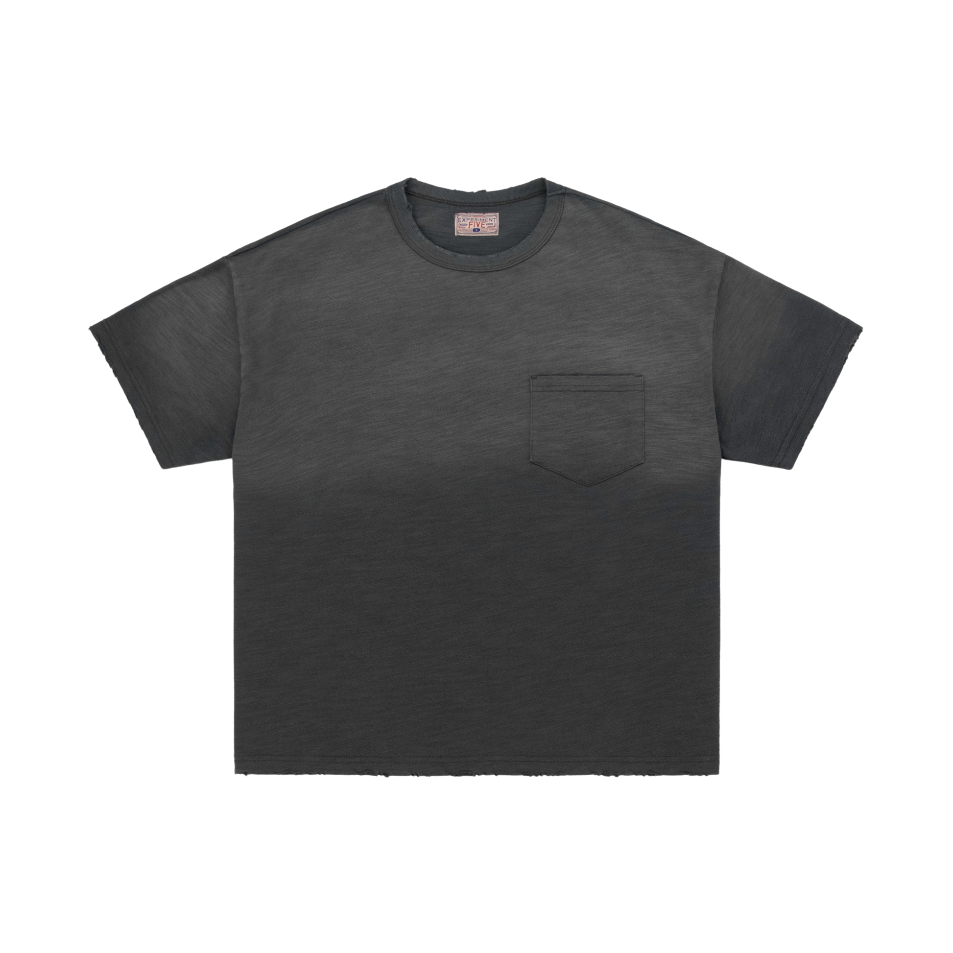 Experiment Five Slub Pocked Tee Black Experiment Five Slub Pocked Tee Black